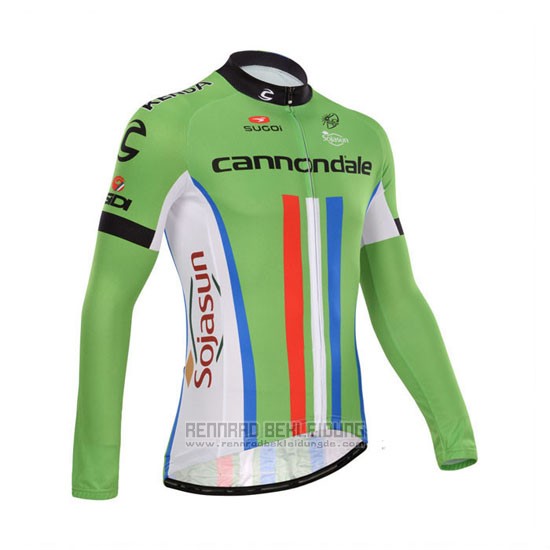 2014 Fahrradbekleidung Cannondale Champion Nuova Zelanda Trikot Langarm und Tragerhose